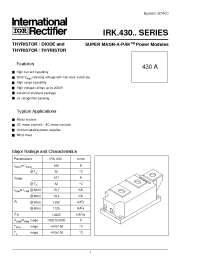 Datasheet IRK430 manufacturer IRF